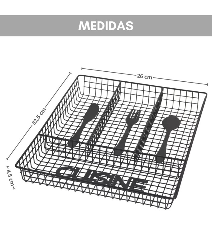 Organizador de cubierto 32x26cm