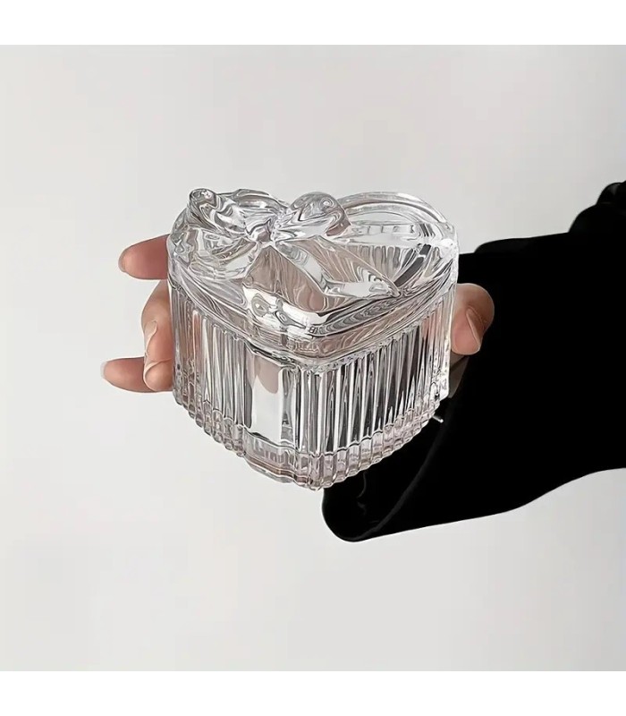 Frasco de vidrio corazon