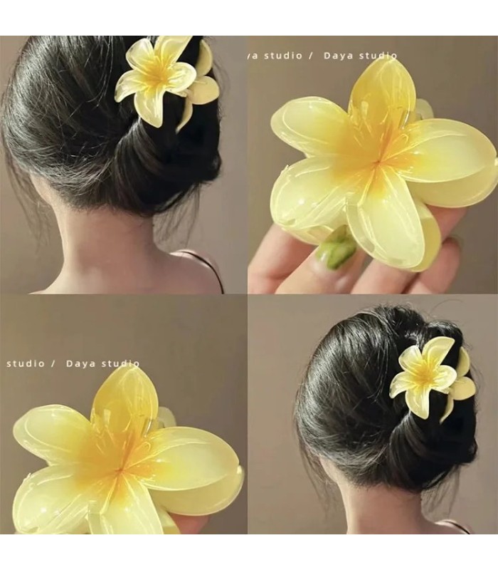 PINZA CABELLO FLOR CENTRO DIFUMINADO 8CM 70944