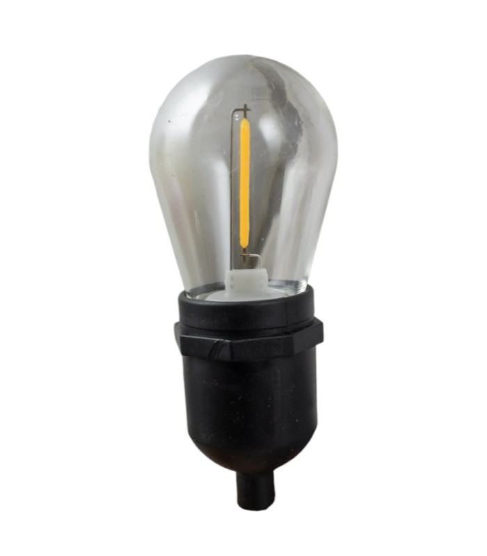 TIRA 10 FOCOS CALIDO 5M CON CONTOL SOLAR