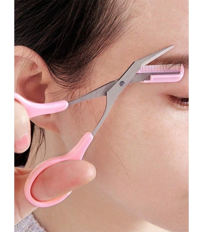 TIJERA CON MINI PEINE PARA CEJA