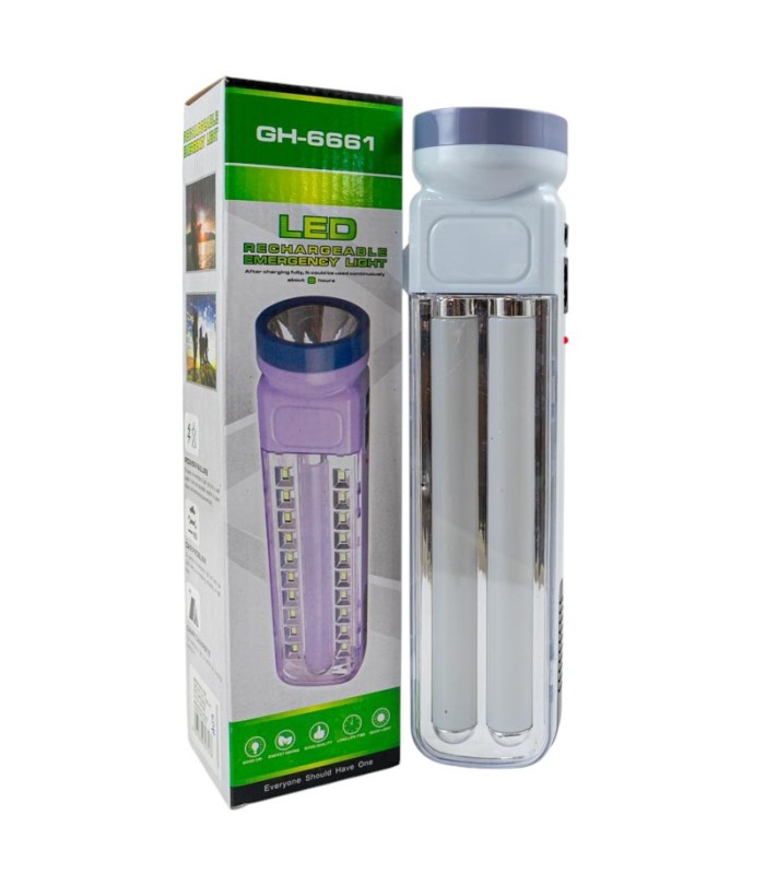 Luz de emergencia recargable y solar
