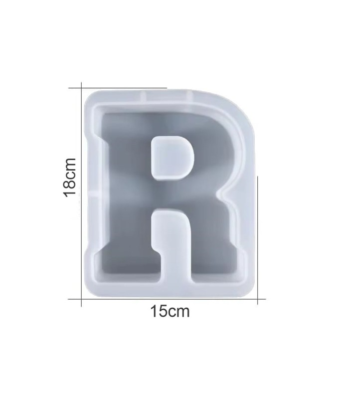 molde de silicona letra r 18x15cm