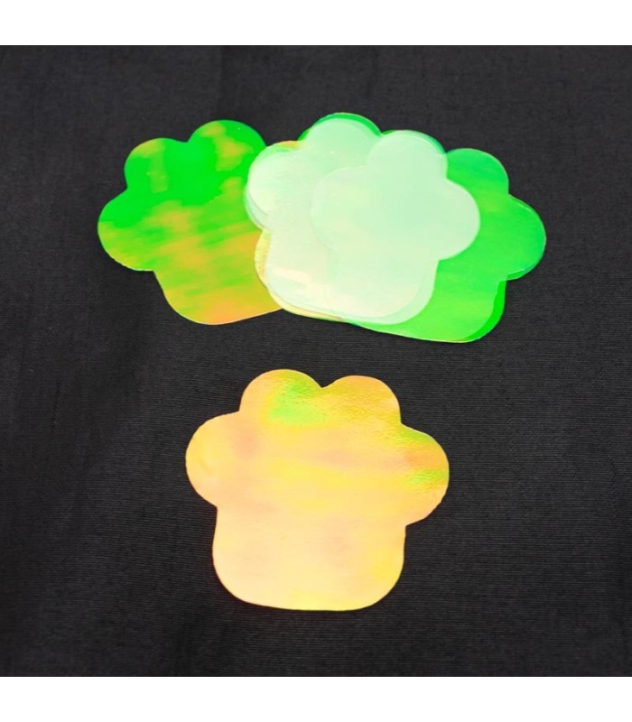 Papel laser molde pata de gato 4cm 10 piezas