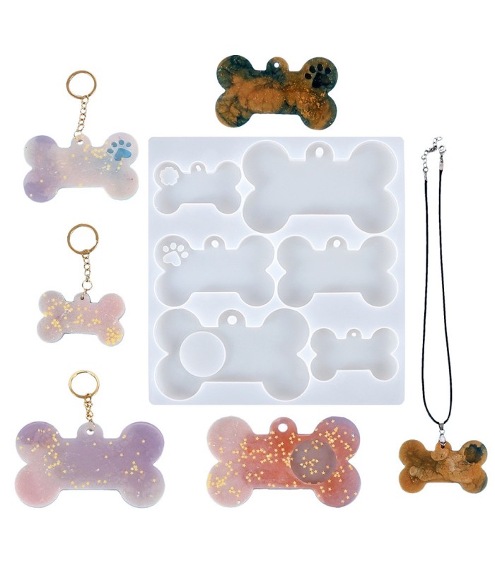 Molde de silicona mix de placas huesito