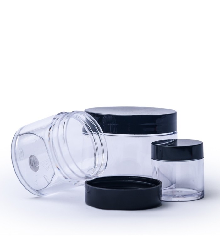 Frasco cosmetico acrilico transparente con tapa 10ml