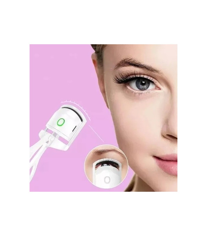 arqueador de pestañas con calentador recargable