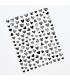 Sticker de corazon negro
