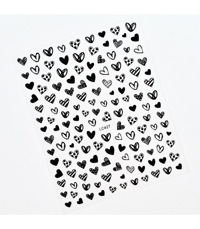 Sticker de corazon negro