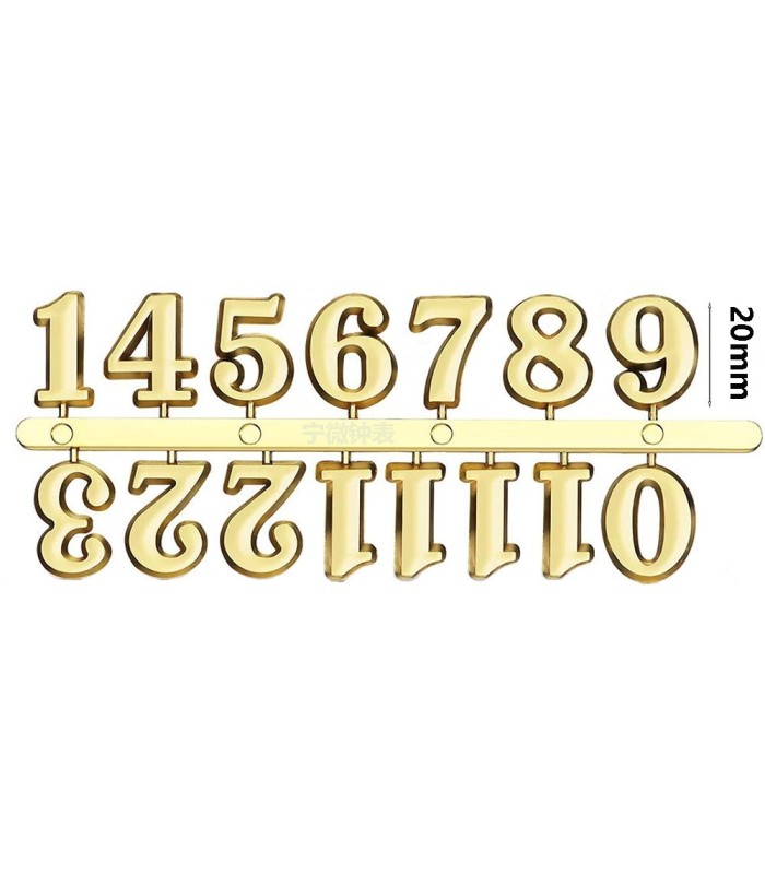 NUMERO ARABICO DORADO 20MM