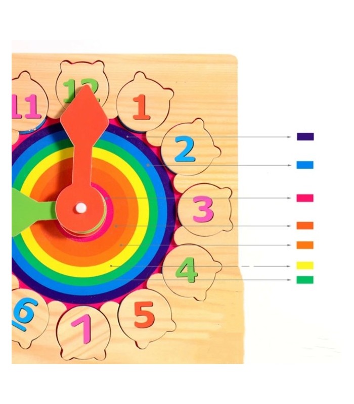 Rompecabeza reloj de madera