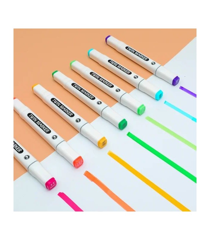Marcador + pincel con caja MOBEE 36 pc twin marker