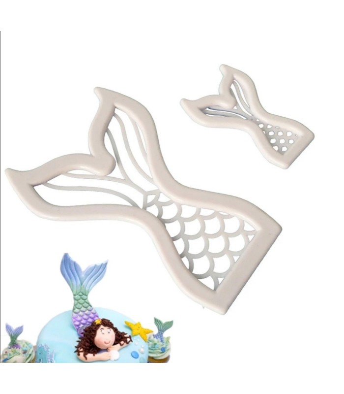 Molde de sirena 2pc