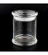 Frasco de vidrio cilindro con tapa 11x9cm 370ml