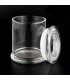 Frasco de vidrio cilindro con tapa 11x9cm 370ml