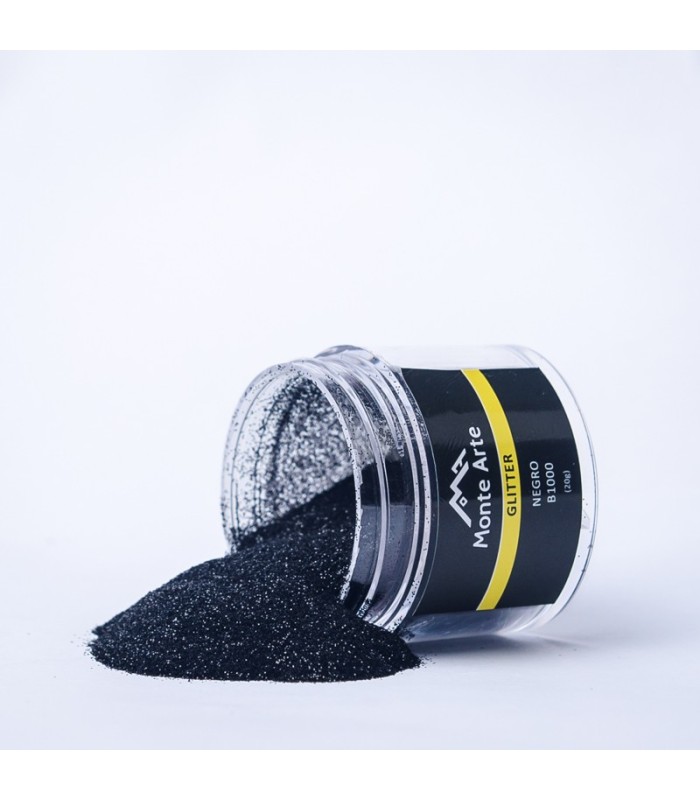 glitter montearte negro 20gr