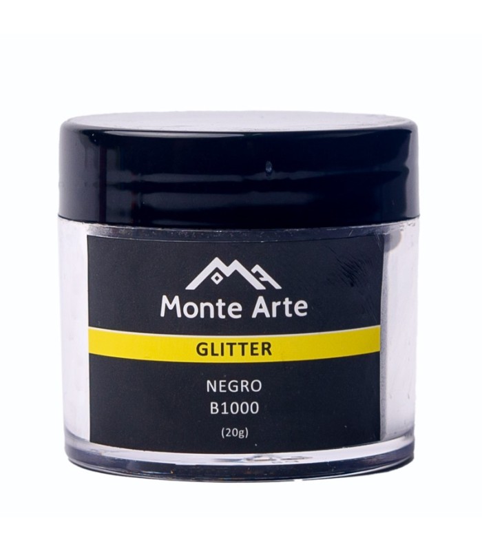 glitter montearte negro 20gr
