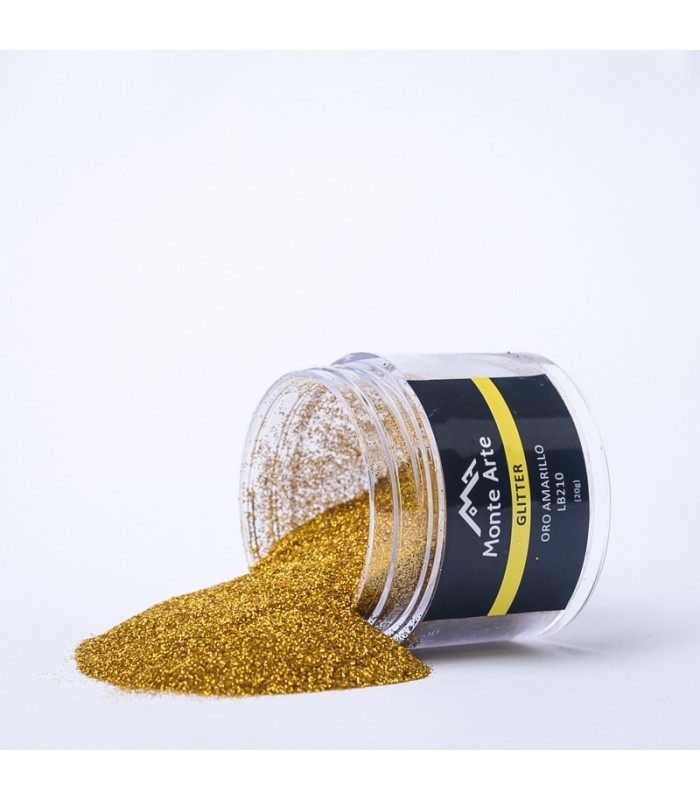 glitter montearte amarillo oro 20gr