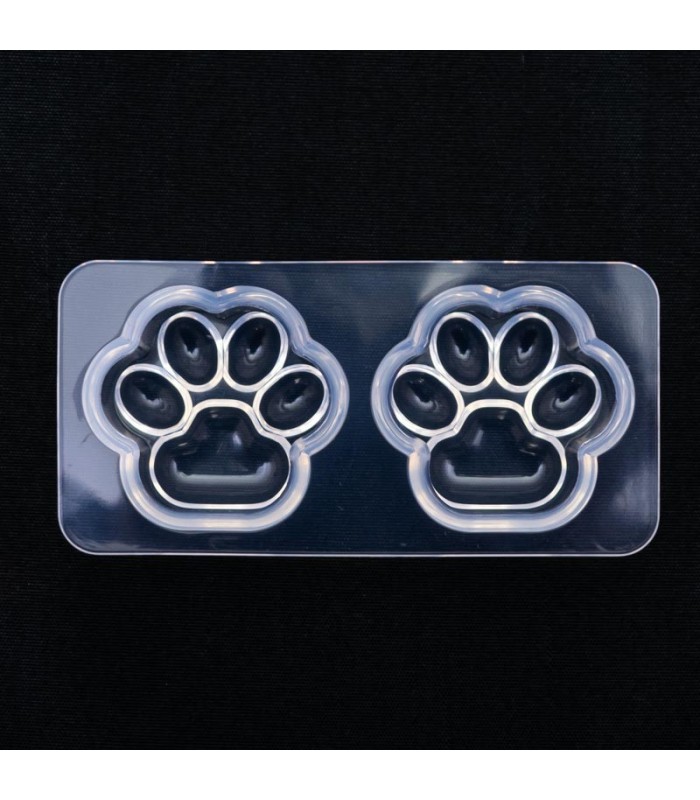 Molde de silicona huella de gato 76x37x18mm