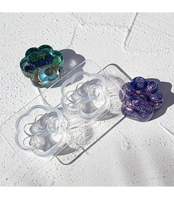 Molde de silicona huella de gato 76x37x18mm