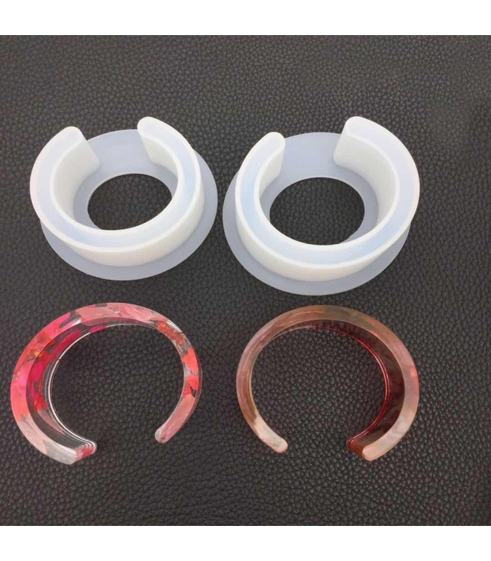 Molde de silicona para brazalete ancho 9x8x3.5cm