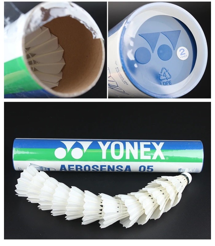Volante de plumas Badminton 12 piezas YONEX
