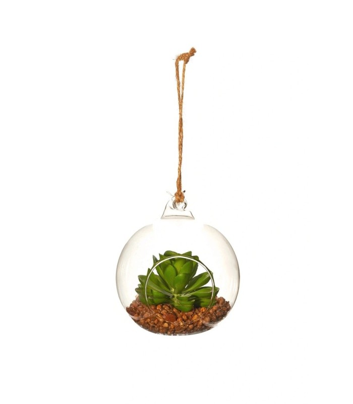 Florero terrario de vidrio para colgar 10cm