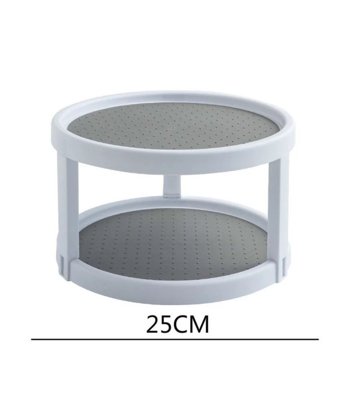Organizador giratorio 2 pisos de plastico 25cm