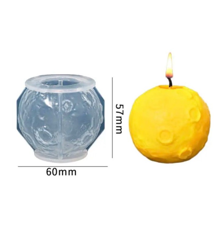 Molde de silicona diseño luna 60x57mm