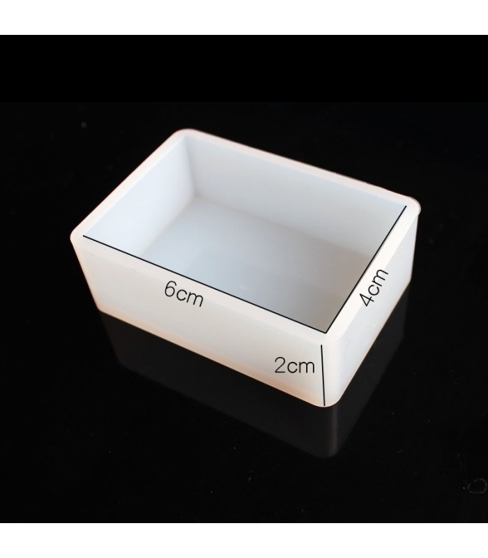 Molde de silicona rectangular 3D 6x4x2cm