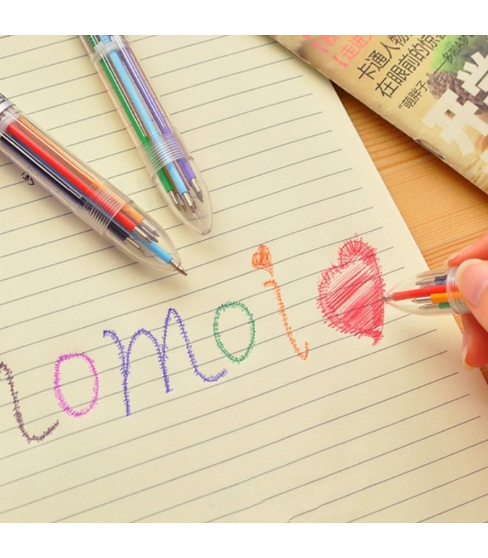 Boligrafo creativa de 6 colores 2pc