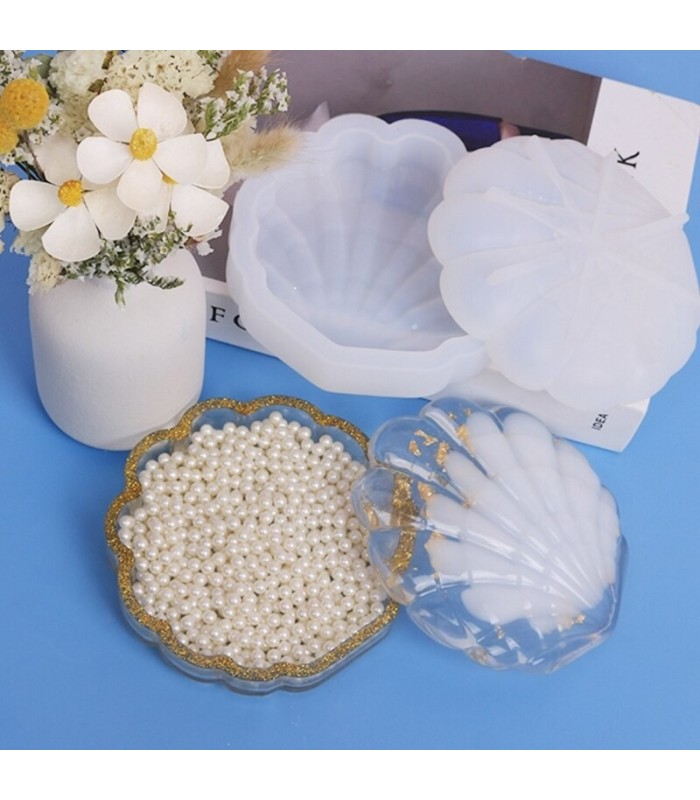 Molde de silicona alhajero concha de mar