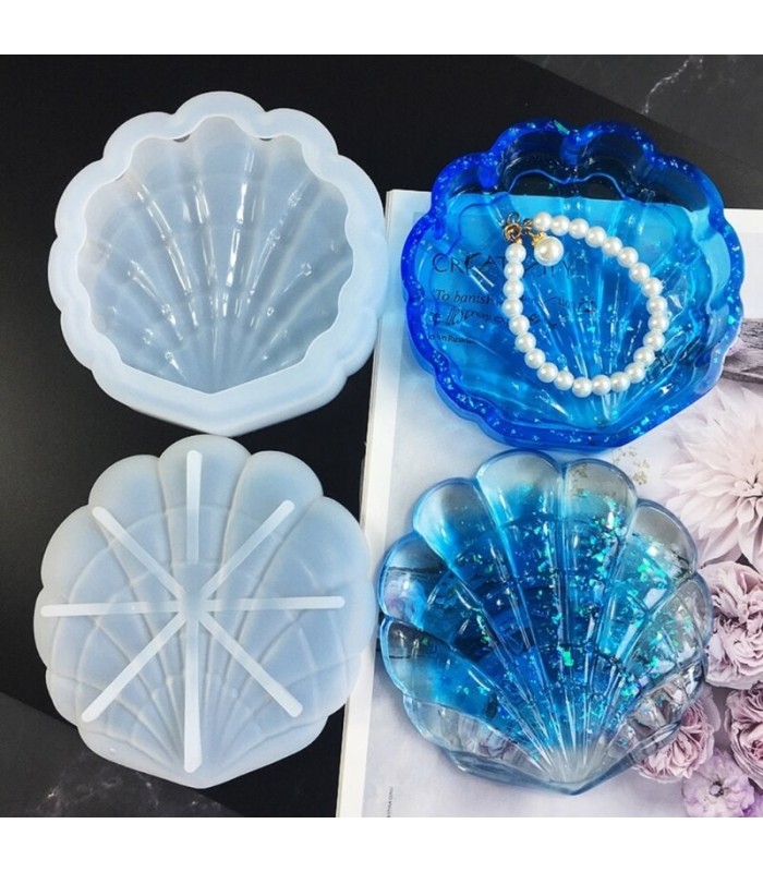 Molde de silicona alhajero concha de mar