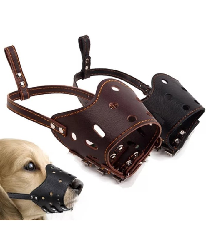 Bozal de cuerina para mascotas