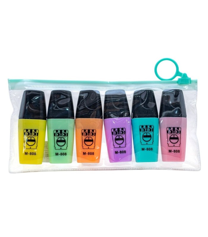 Resaltador tono pastel 6 piezas