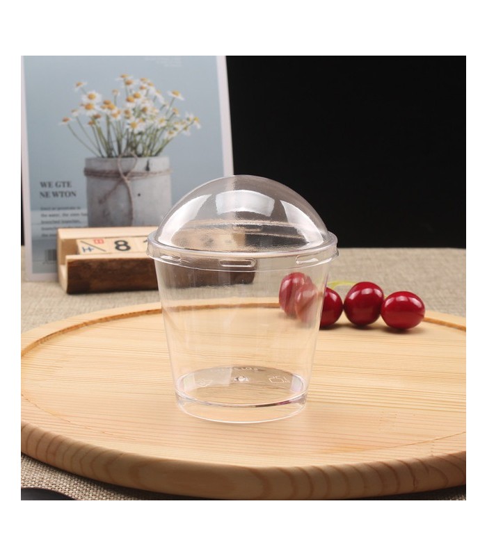 Vaso mousse con tapa 25PC