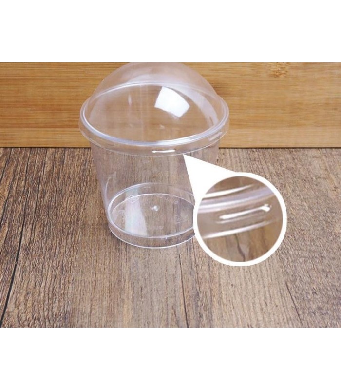 Vaso mousse con tapa 25PC