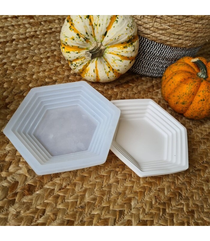 Molde de silicona plato geométrico 160x160mm
