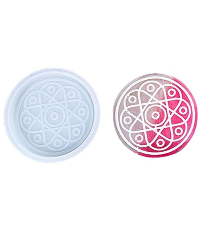 molde de silicona circular con relieves