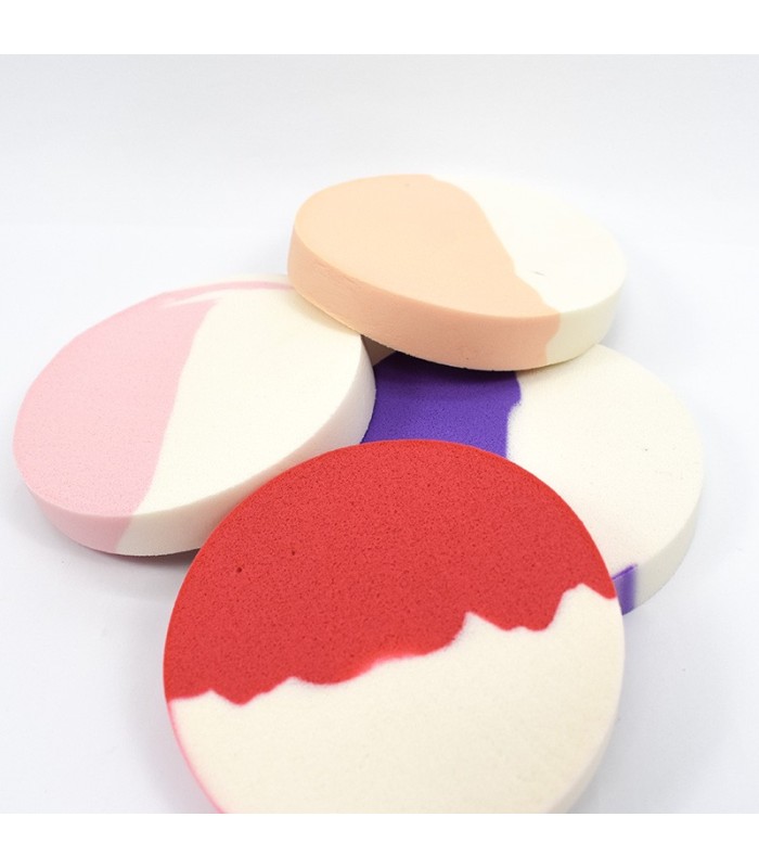 Esponja redonda de dos colores