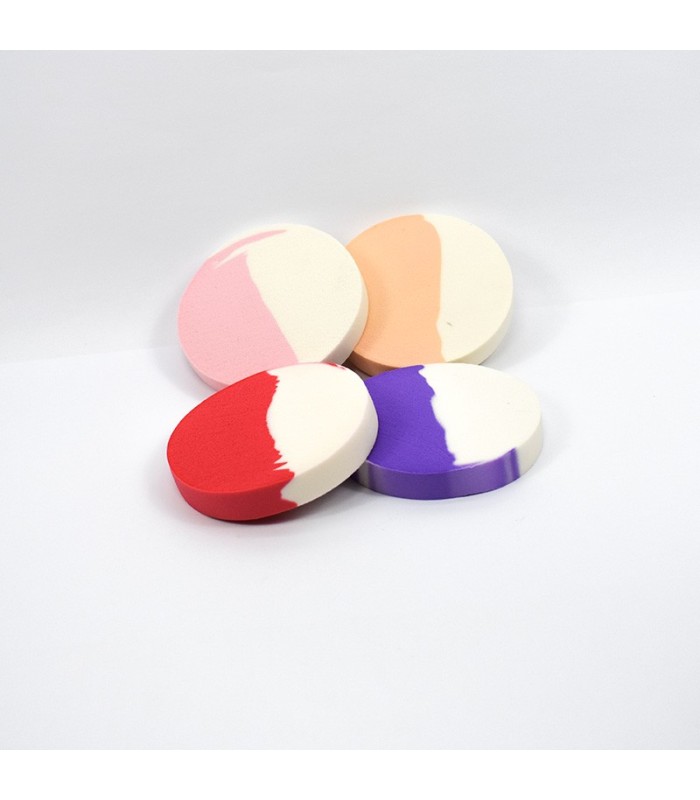 Esponja redonda de dos colores