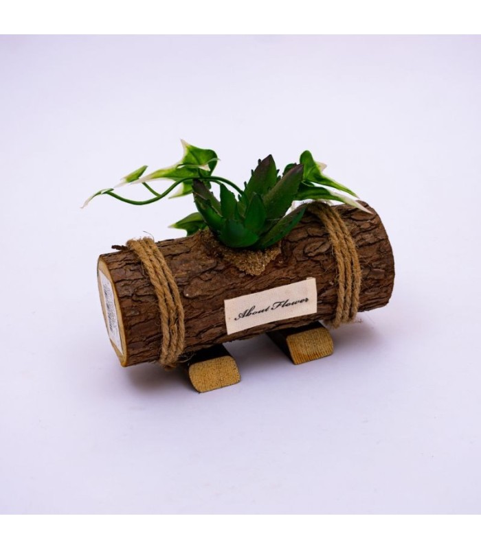 Plantera diseño de tronco con flores
