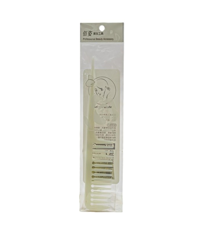 Peine diente ancho blanco crema