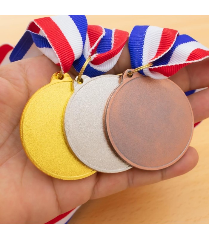 MEDALLA METALICA PUESTO 1 DORADO 5CM