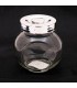 Frasco de vidrio tapa plateada 180ml
