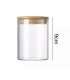 Frasco de vidrio con tapa de madera 10cm