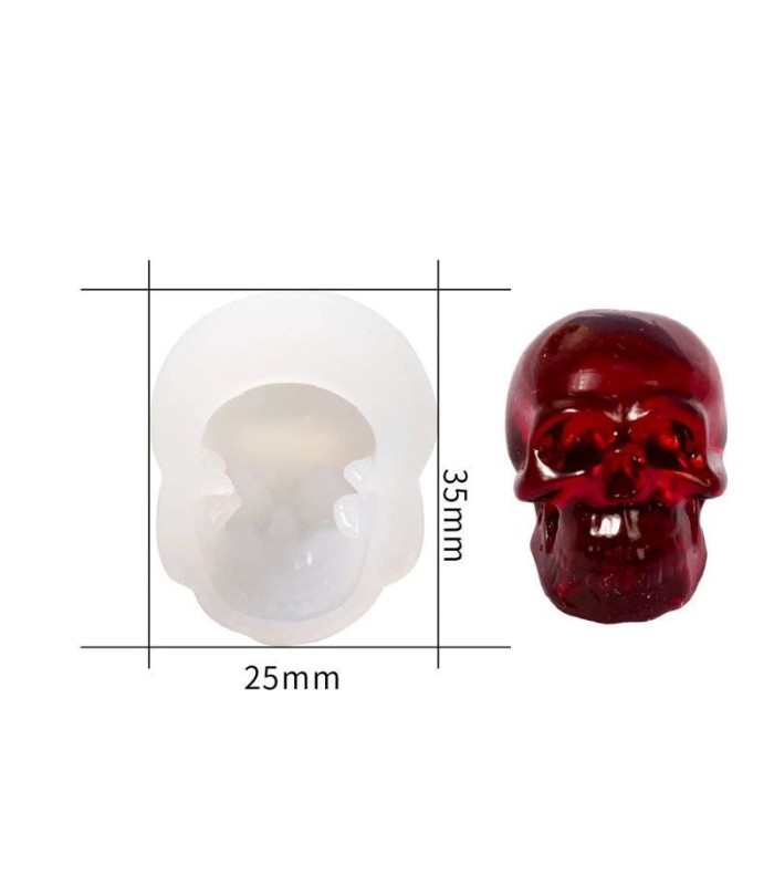 Molde de silicona mini calavera 35x25cm