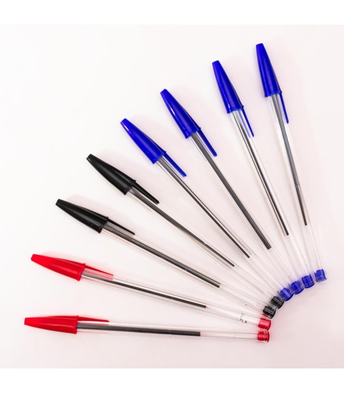 Bolígrafo de 8 piezas azul/rojo/negro