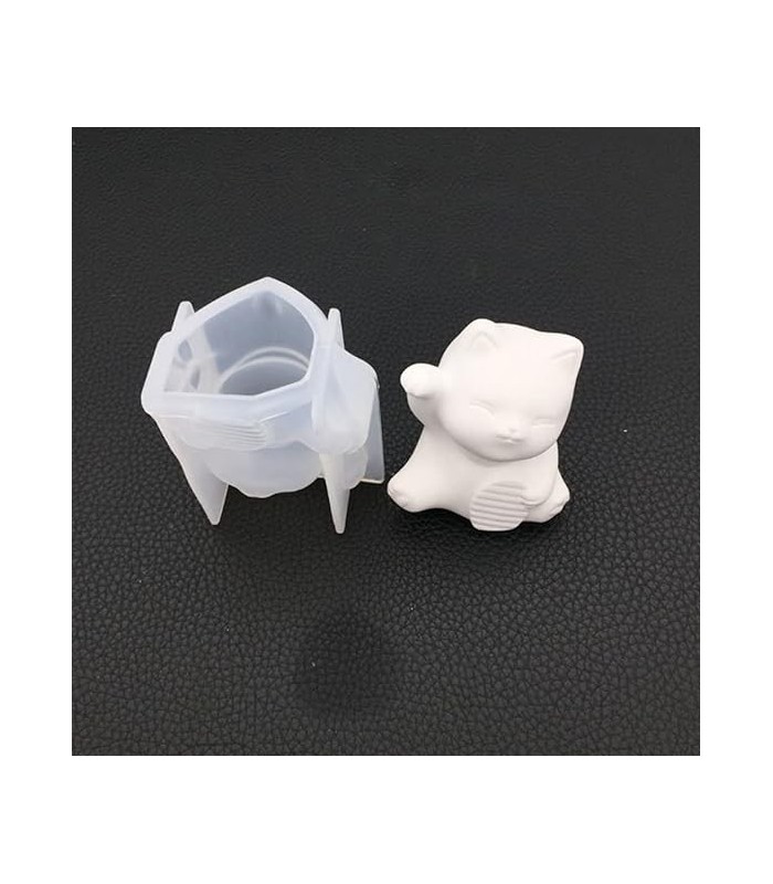 Molde de silicona gato de la suerte 6x7cm