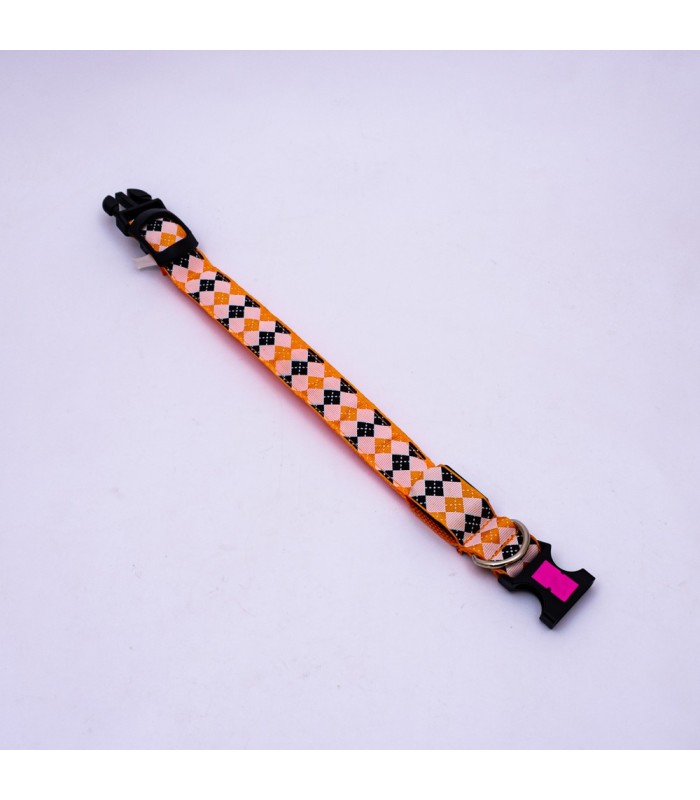 Collar para perro a cuadro con luz 43cm